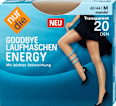 Goodbye Laufmaschen Energy Strumpfhose mandel Transparent 20 DEN, Gr. 40/44 nur die