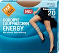 Goodbye Laufmaschen Energy Strumpfhose amber Transparent 20 DEN, Gr. 44/48 nur die