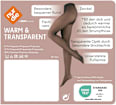 Strumpfhose warm & transparent strapazierfähig schwarz Gr. 40/44, 80 DEN nur die