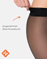Strumpfhose warm & transparent mit Innenfleece schwarz Gr. 40/44, 80 DEN nur die