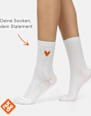 Socken mit Herz-Motiv weiß Gr. 39-42 nur die