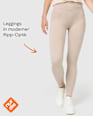 Leggings in Ripp-Optik beige Gr. 36/38 nur die