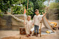 Anouk Overall mit Anouk-Stickerei & Knopfleiste, beige, Gr. 86/92 Anouk natubini