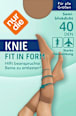 Knie Fit in Form Kniestrümpfe - Mandel 40 DEN (1 Paar) nur die