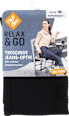 Relax & Go Treggings Jeans-Optik tiefschwarz, Gr. 40 - 44 nur die
