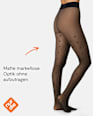 Strumpfhose mit Herz-Muster warm & transparent strapazierfähig schwarz Gr. 38/40, 80 DEN nur die