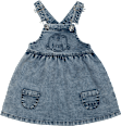 Anouk Latzkleid aus Jeans mit Affi-Stickerei & Taschen, blau, Gr. 104 Anouk natubini