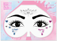 Glitzersteine für das Gesicht Harley Quinn essence