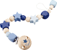 Schnullerkette, Sternchenglück blau Selecta