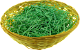 Osterkorb gefüllt mit Ostergras gelb keine Marke