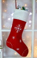 Nikolausstrumpf mit Schneeflocken, Filz Dekorieren & Einrichten