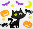 Gel-Sticker, Halloween Multibogen, bunt Dekorieren & Einrichten