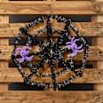 Foliengirlande, Spinnennetz mit Spinnen, schwarz/lila Dekorieren & Einrichten