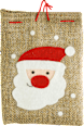 Geschenksack mit Weihnachtsmann, Jute, klein Dekorieren & Einrichten