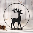 Metallaufsteller, Hirsch im Ring Dekorieren & Einrichten
