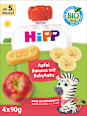 Quetschie Apfel-Banane & Babykeks nach dem 4. Monat (4x90 g) HiPP