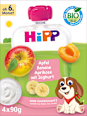 Quetschie Apfel Banane Aprikose mit Joghurt, ab 6. Monat (4x90 g) HiPP
