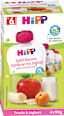Quetschie Apfel Banane Aprikose mit Joghurt, ab 6. Monat (4x90 g) HiPP