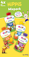 Quetschie Hippis Mixpack Früchte ab 1 Jahr  (4x100 g) HiPP
