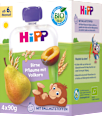 Quetschie Birne, Pflaume mit Vollkorn ab dem 6. Monat (4x90 g) HiPP