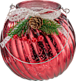 Windlicht aus Glas, rot BOLTZE