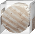 Girlande, Schneeflockenmuster & Holzperlen, beige-weiß BOLTZE