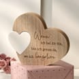 Holzaufsteller, Herz mit Spruch, natur/weiß BOLTZE