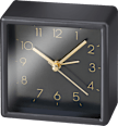 Uhr quadratisch, schwarz/gold (9,3x9,3x4,5cm) BOLTZE