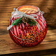 Windlicht aus Glas, rot BOLTZE
