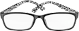 Fertig-Lesebrille matt schwarz mit Federscharnier +2.50 VISIOMAX