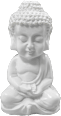 Poly-Buddha klein, weiß BOLTZE