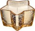 Kerzenglas gefüllt, Sternform, gold BOLTZE