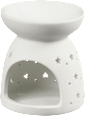 Keramikduftlampe mit Ausstanzung, matt/weiß BOLTZE