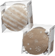 Girlande, Schneeflockenmuster & Holzperlen, beige-weiß BOLTZE
