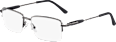 Fertig-Lesebrille Halbrand schwarz +1,00 VISIOMAX