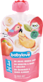 Bio gyümölcspüré őszibarack és banán almában, 1 éves kortól babylove