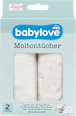Moltontücher Blümchen/weiß babylove