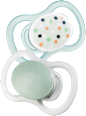 Schnuller Air Silikon anatomisch, grün/grau, Gr.1, 0-6 Monate babylove