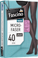 Rajstopy z mikrofibry 40 den, czarne, rozmiar 42/44 Fascino