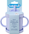 Snack- und Trinkbecher 2in1 Silikon flieder babylove