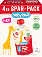 Quetschies Banane & Kirsche in Apfel, ab 1 Jahr (4x100 g) babylove