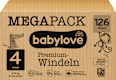 Windeln Premium Gr. 4 Maxi (8-14 kg), Megapack babylove