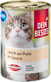 Nassfutter Katze, reich an Pute in Sauce Dein Bestes