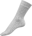 Socken mit Bio-Baumwolle, Gr. 39-42, grau Fascino