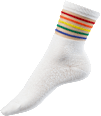 Socken mit Regenbogen-Ringeln weiß Gr. 35-38 Fascino