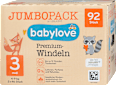 Pieluszki Premium, rozmiar 3, midi, 4-9 kg, JUMBOPACK babylove