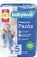 Premium hlačne plenice 5 junior, 13-20 kg babylove
