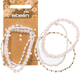 Armbänder elastisch mit Steinen Weiß/Rosa ebelin