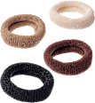 Haargummis weich mini, schwarz/Brauntöne ebelin