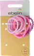 Elastici per capelli rigati rosa ebelin